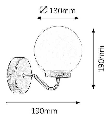 Koupelnové svítidlo Togo 1302 (bílá + bronzová)