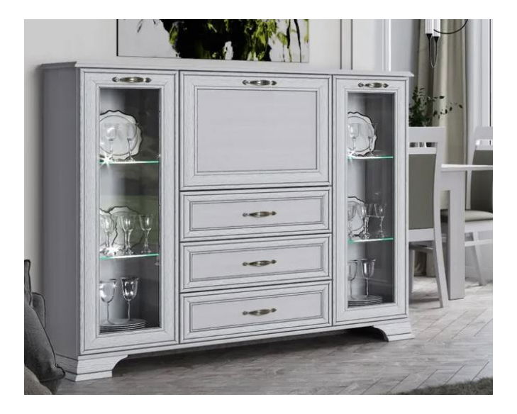 Vitrína Trippy (woodline krém) 