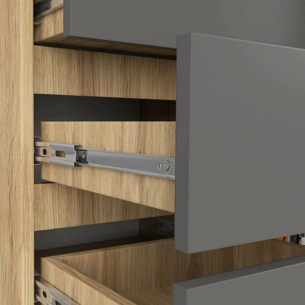 Komoda Kirmair (dub + grafit)