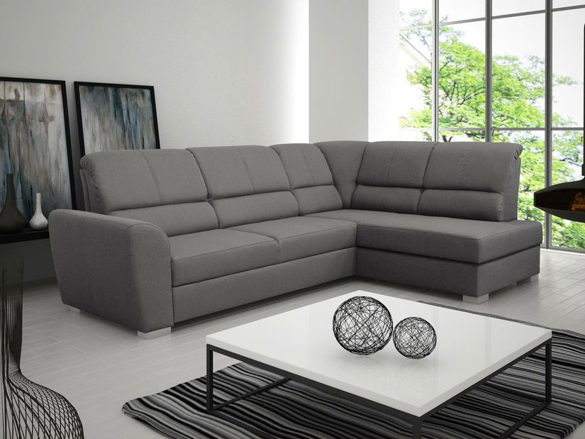 Rohová sedací souprava Estella (šedá) (P)