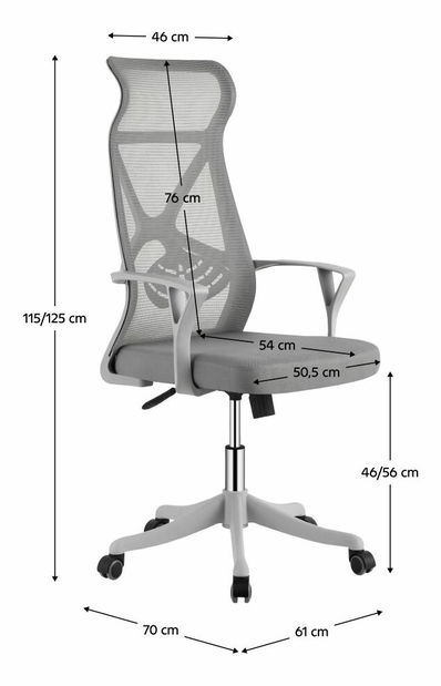 Kancelářské křeslo SOLAN (šedá)