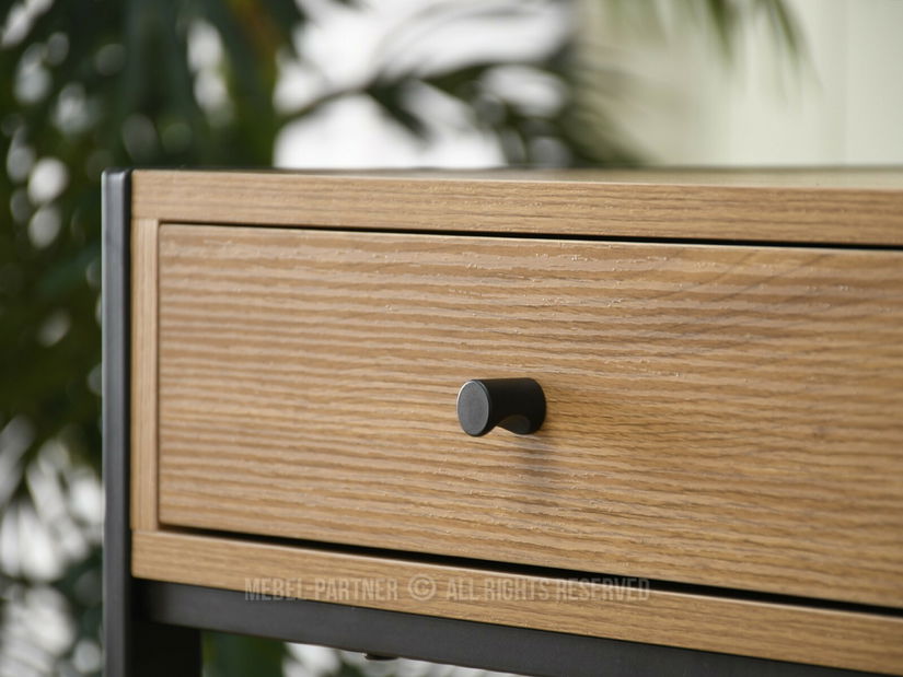 PC stolek Nills (dub + černá)