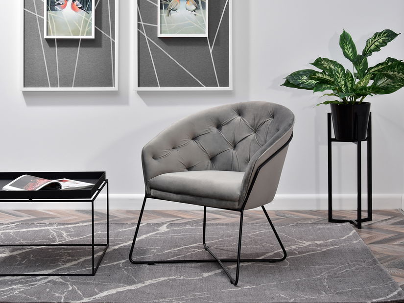 Relaxační křeslo Lagooza (šedá + černá)