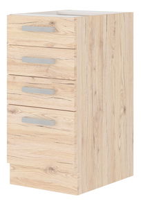 Dolní kuchyňská skříňka Bergenia 40 D 4S BB (dub bordeaux)