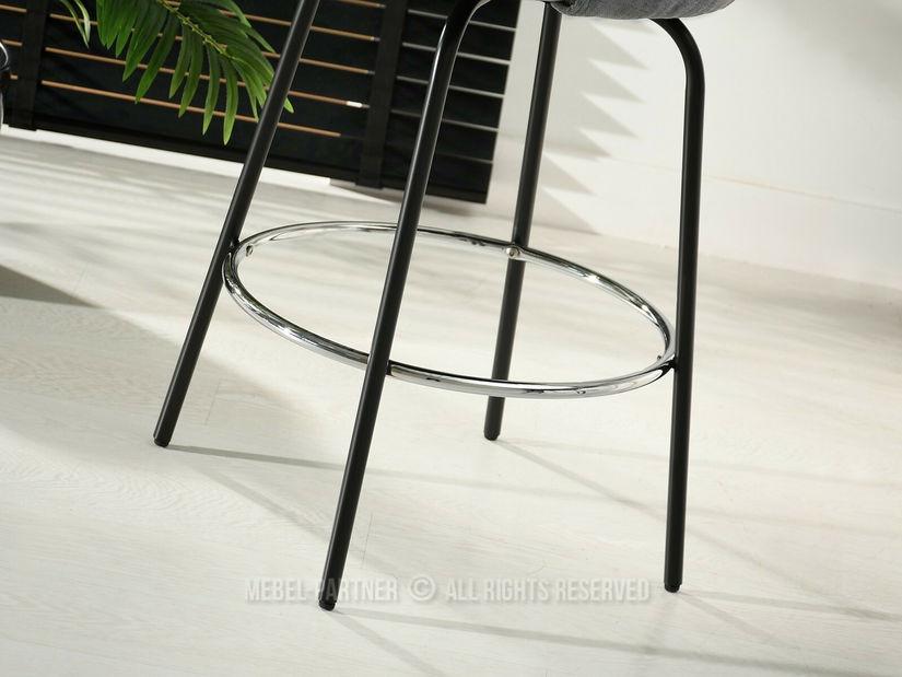 Barová židle Clorax (šedá + černá)