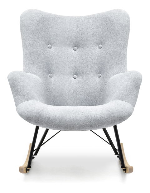 Houpací křeslo Laurentino (šedá + černá)