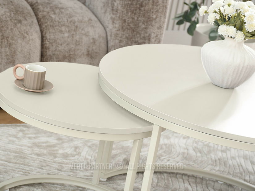 Konferenční stolek Krzaklewski (krémová)