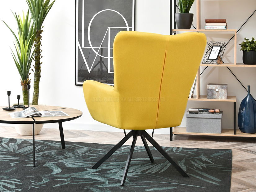 Křeslo Kikino (žlutá + černá)