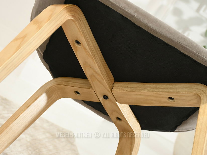 Jídelní židle Kwasniewski (béžová + dub)
