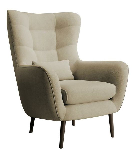 Křeslo s podnožkou Veneza VZ2 (béžová + černá)