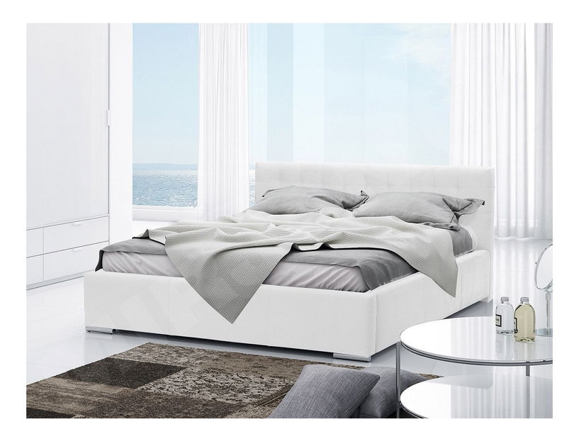 Manželská postel 140cm Hermon (bílá)