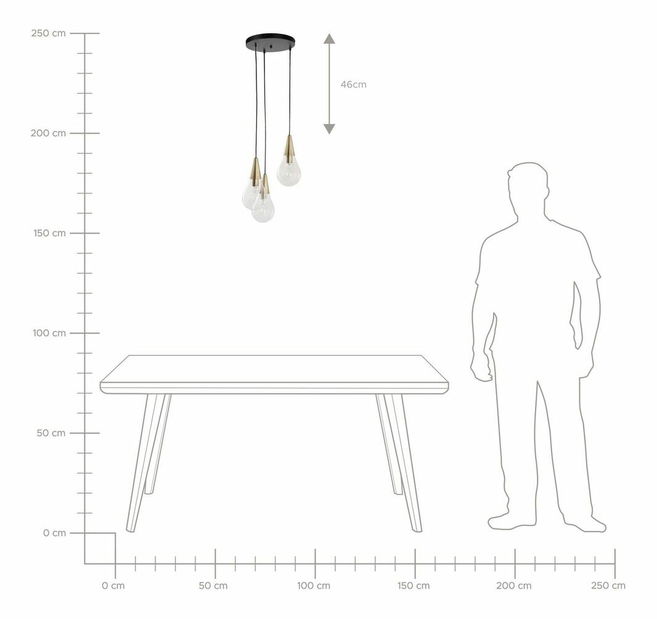 Stropní svítidlo VESSIA (průhledná)