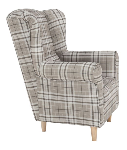 Relaxační křeslo ušák Charlie (hnědé káro)