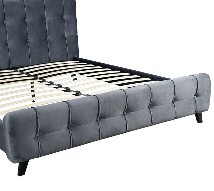 Manželská postel 160 cm Luchan (šedá) (s roštem)