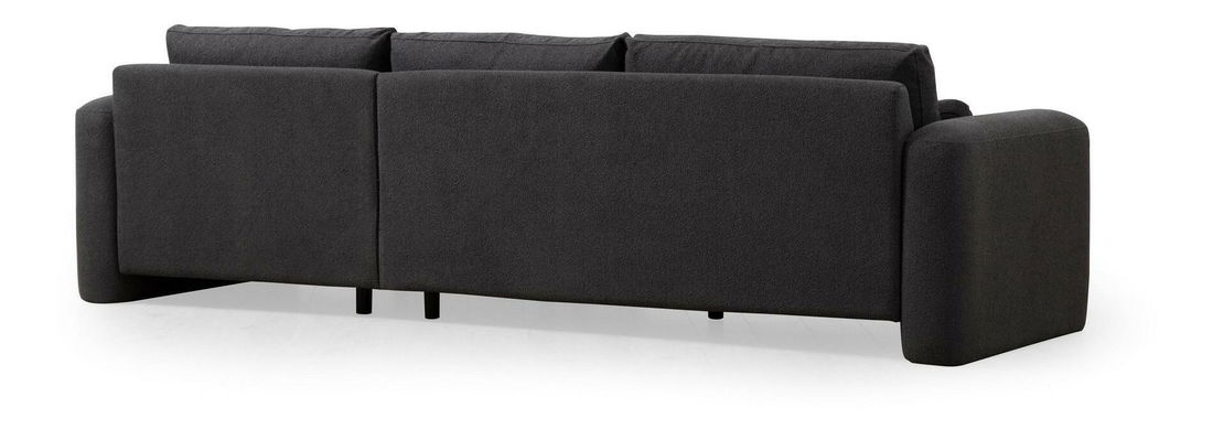 Rohová sedačka Lelysena (P) (šedá + černá)