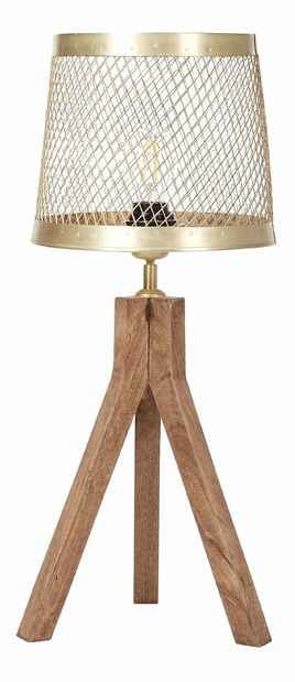 Stolní lampa Belarmino (tmavé dřevo)