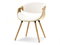 Jídelní židle Busque (krémová + dub)