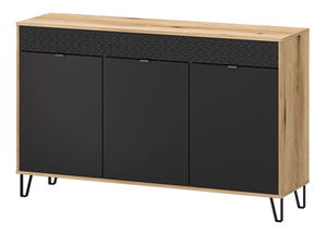 Skříňka Botones (dub evoke + černá)