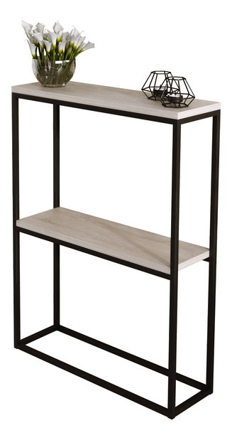 Konzolový stolek Mattel (černá + dub sonoma)