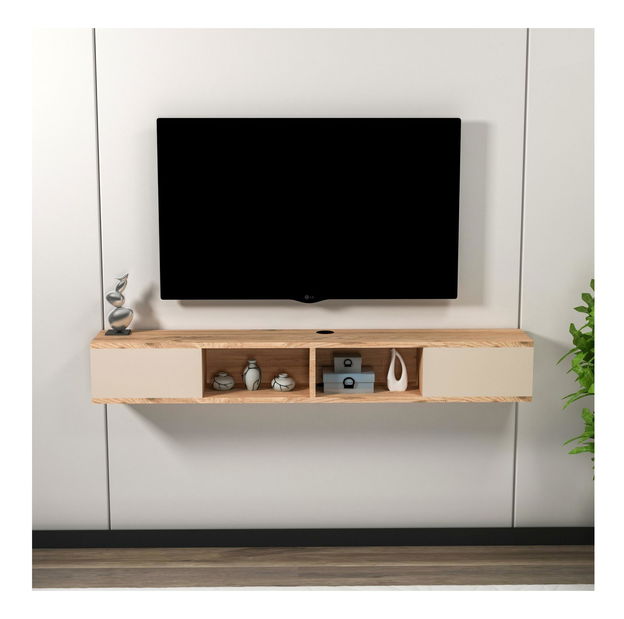 TV stolek/skříňka Mayaren (borovice atlantická + béžová)