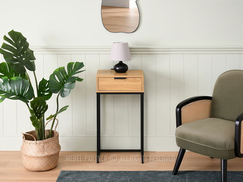 Konzolový stolek Norma S (dub + černá)