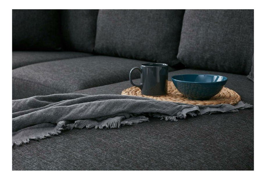 Rohová sedací souprava Ewie (P) (antracit)