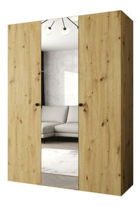 Šatní skříň 150 cm Parna 2 (dub artisan + černá)