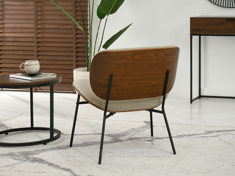 Křeslo Black (ořech + černá)