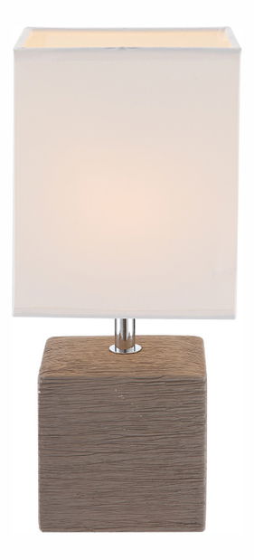 Stolní svítidlo Geri 21677 (klasické) (hnědá + bílá)