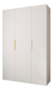 Šatní skříň 160 cm Carmela 50-4 (bílá + zlatá)