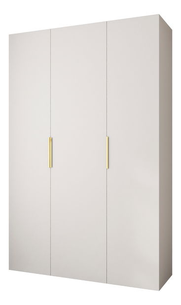Šatní skříň 160 cm Carmela 50-4 (bílá + zlatá)