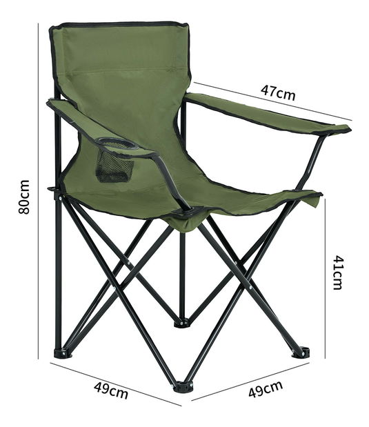 Sada 2 ks. kempingových židlí Advirtieron (zelená)