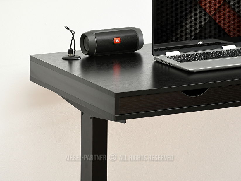 PC stolek Osto 100 (černé dřevo + černá)