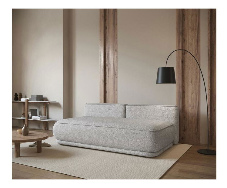 Pohovka třísedačka Lesanna (světle šedá + černá)