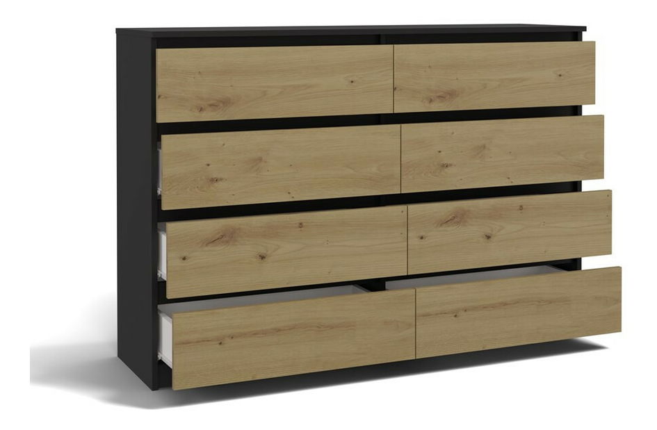 Komoda Musecalo 7 140 (antracit + dub artisan)