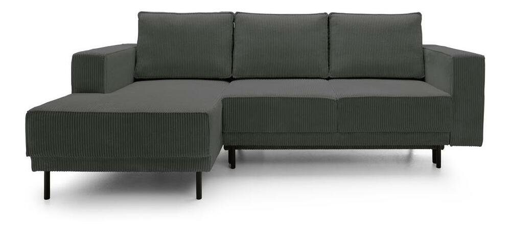 Rohová sedací souprava Rodriguez mini (L) (šedá + černá)