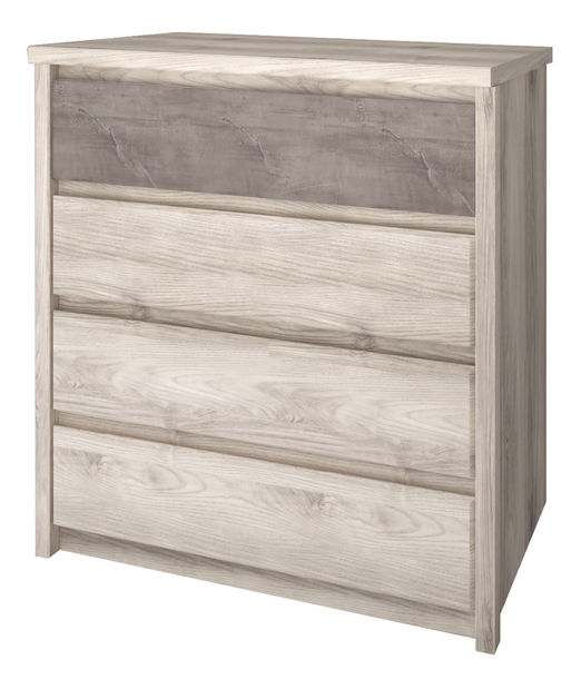 Komoda Jolene 4S (kaštan nairobi + onyxová)