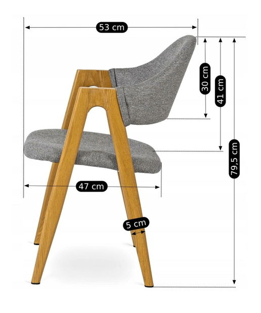 Jídelní židle Renuncio (šedá)