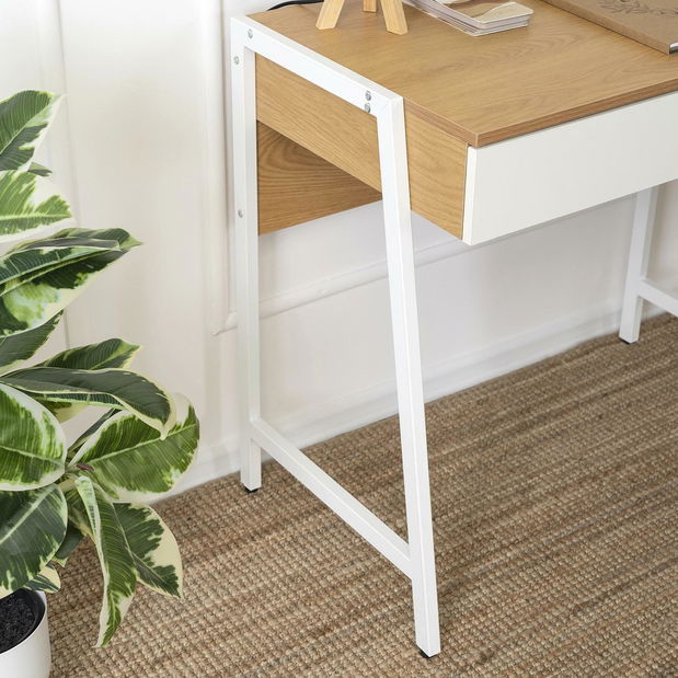Psací stolek Malaguena (dub + bílá)