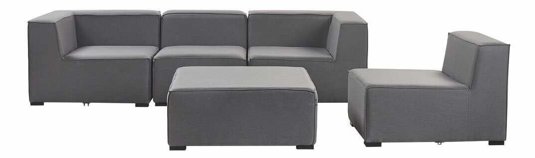 Rohová zahradní pohovka Ailin (šedá)