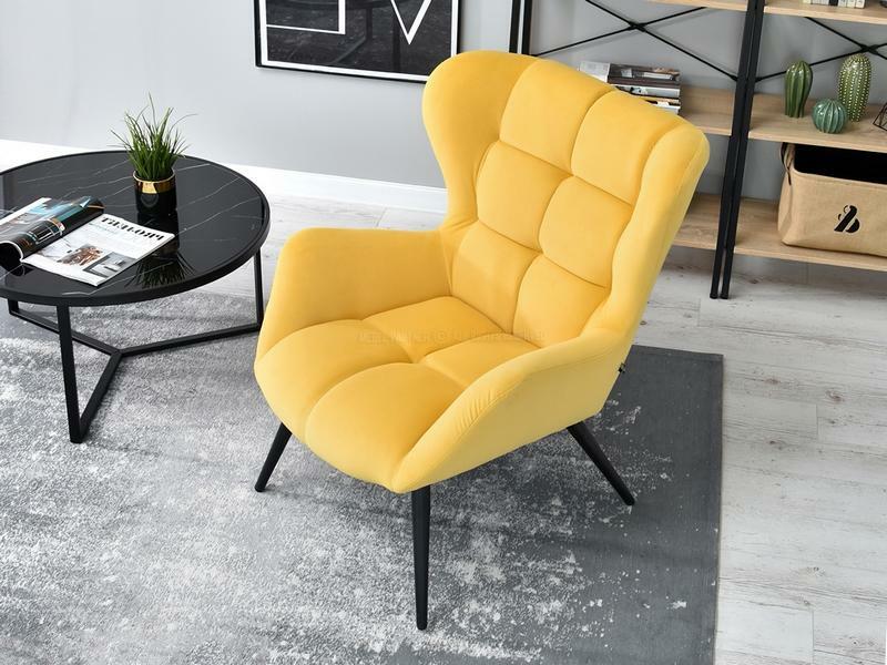 Křeslo Kikino (žlutá + černá)