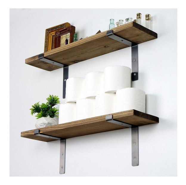 Set 2ks. polic Dupone 4 (ořech + černá)