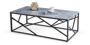 Konferenční stolek Un (mramor + černá)