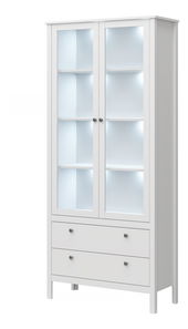 Vitrína Olna 2W2S (bílá)