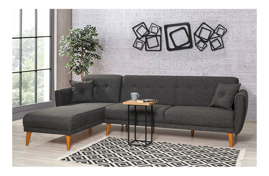 Rohová sedací souprava Alhambra (L) (antracit)