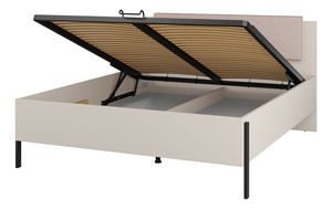 Manželská postel 160 cm Juka (kašmír) (s úložným prostorem)