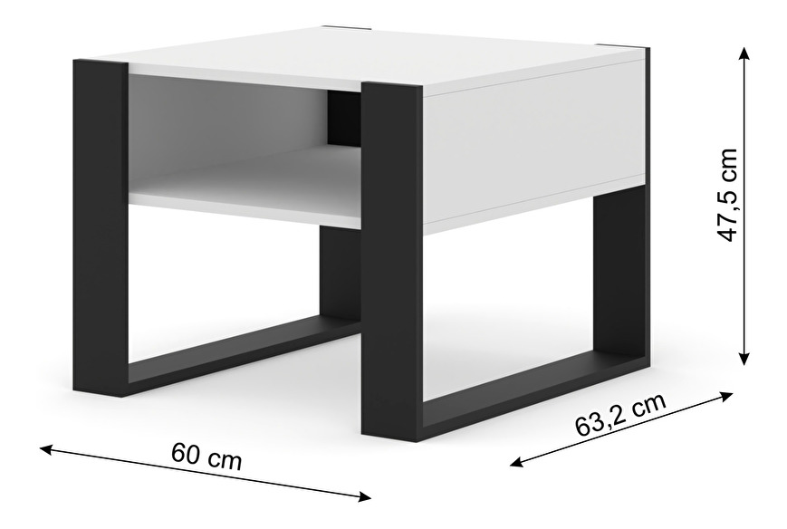 Konferenční stolek Molli 60 (bílá matná)