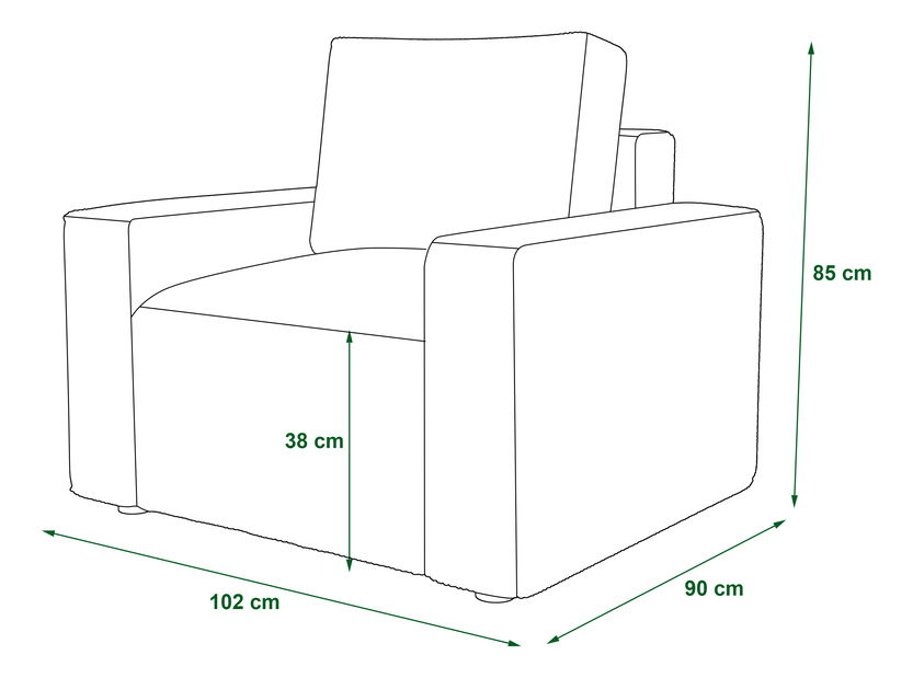 Křeslo Umbral (světle šedá)