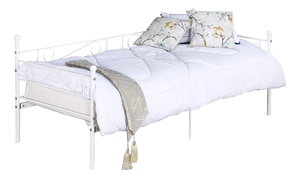 Jednolůžková postel 90 cm Rossa (s roštem) (bílá)