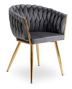  Jídelní židle Cappy (šedá + zlatá)